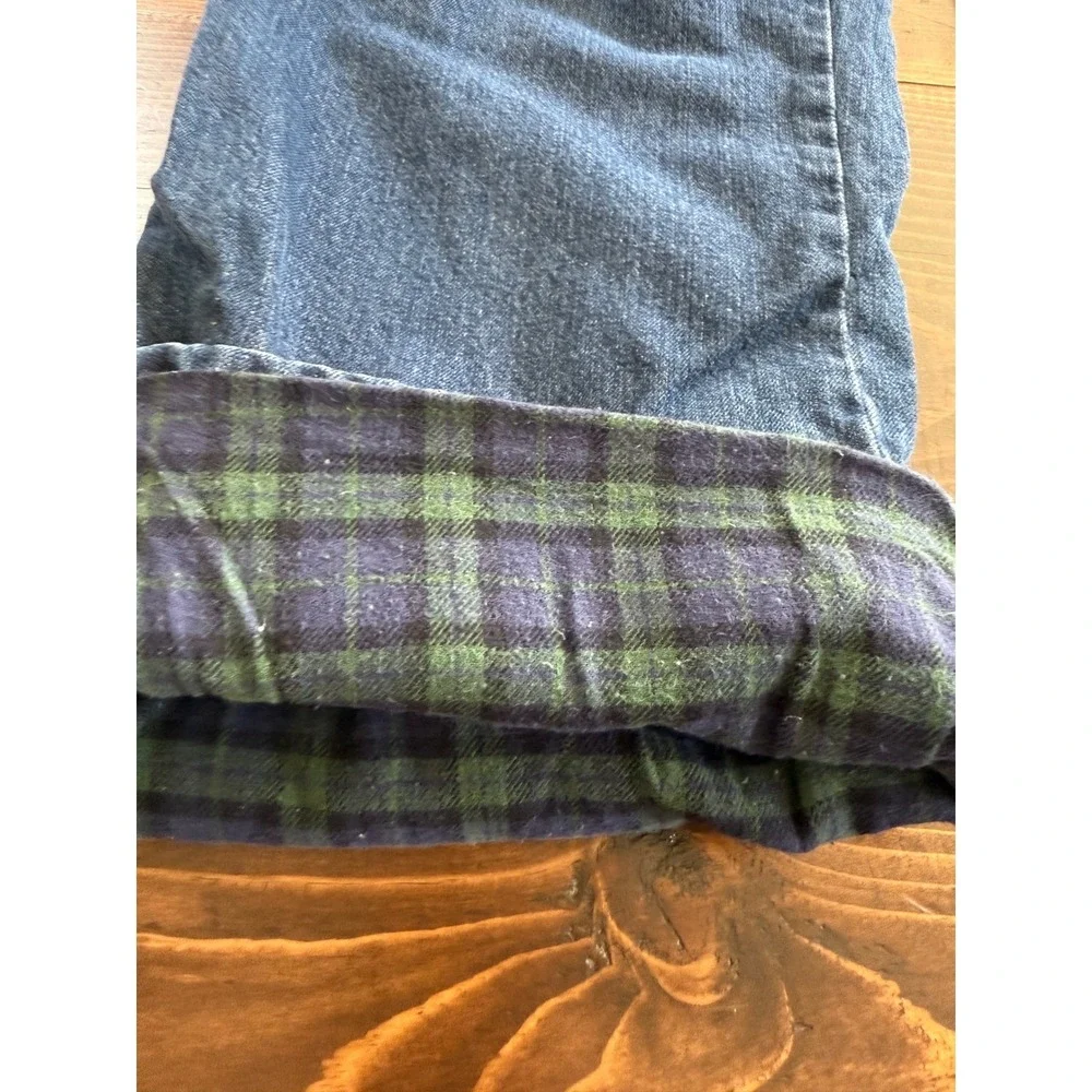 Croft & Barrow Mens‎ Flannel Lined Jeans 40x29 Blue Classic Fit Cotton Casual